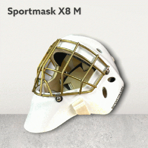 Sportmask X8 ゴーリーマスク M/ホワイト x ゴールド
